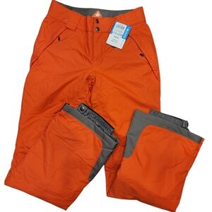 XS NWT Womens Columbia Waterproof Omni-Tech Orange Snow Pants